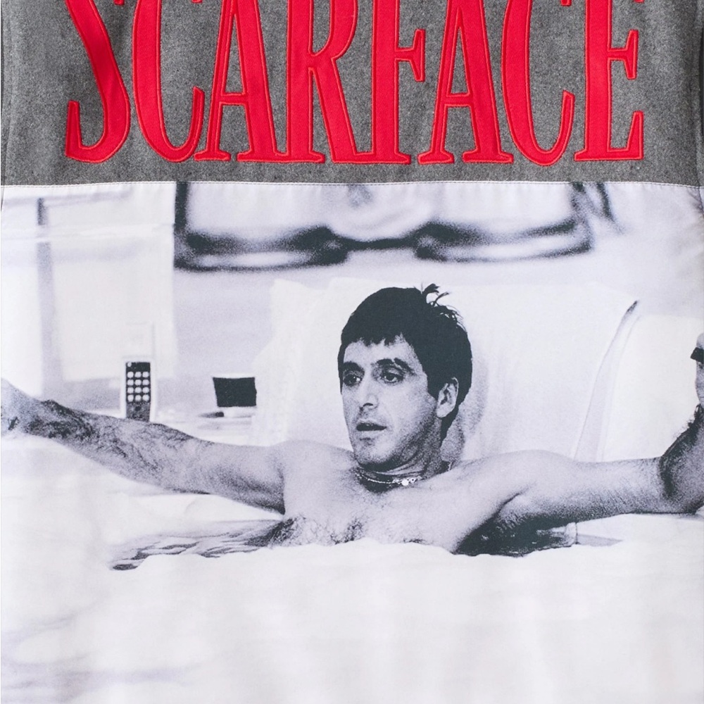 Gray and Red Scarface Performance Jacket